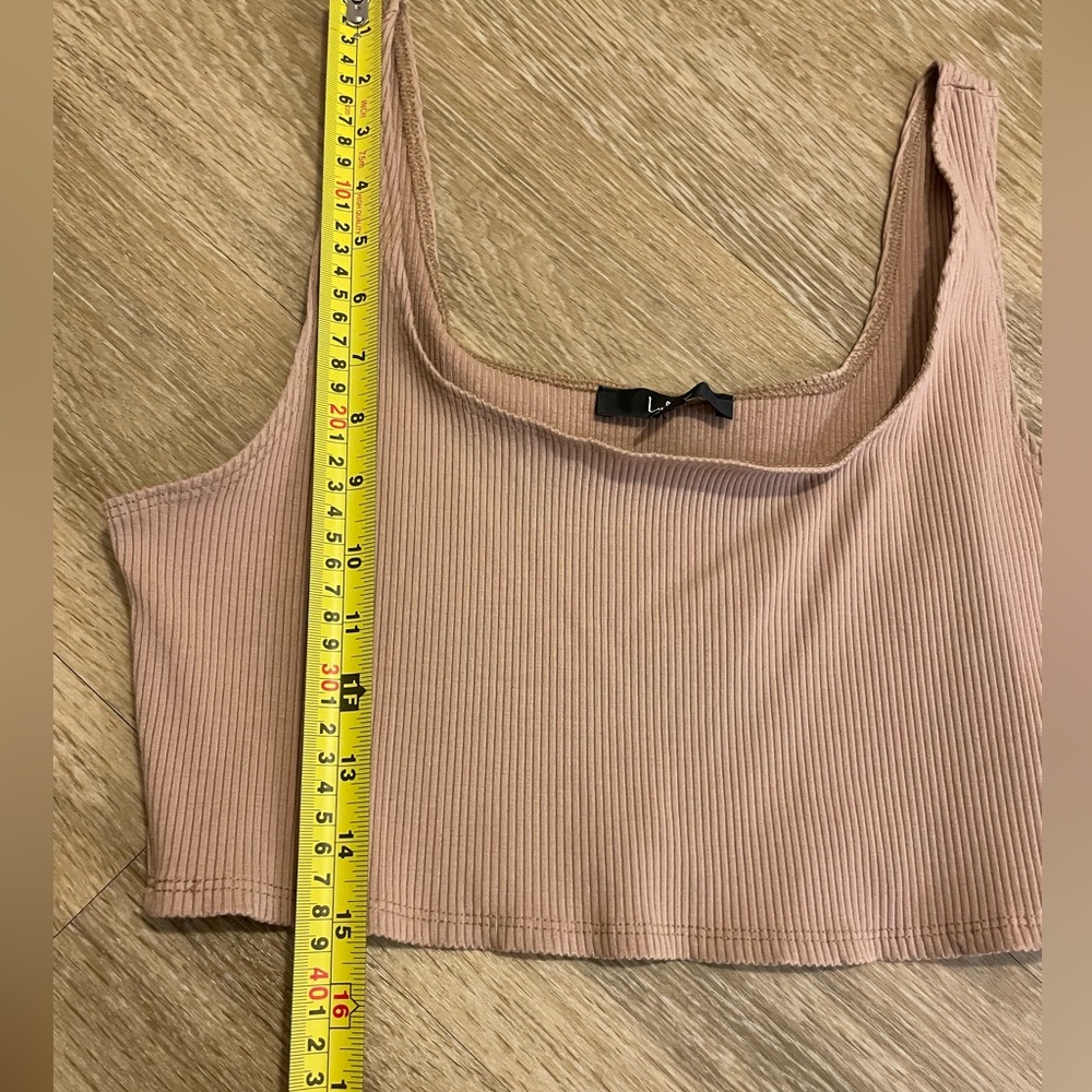 Lulu's Set For Life Tan Ribbed Top - Picture 7 of 7